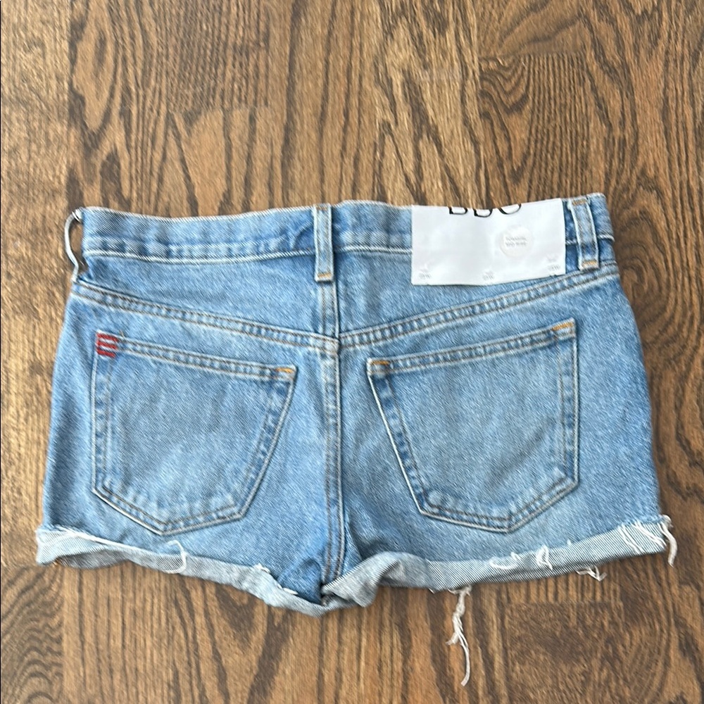 BDG Blue Jean Shorts with Frayed Hem